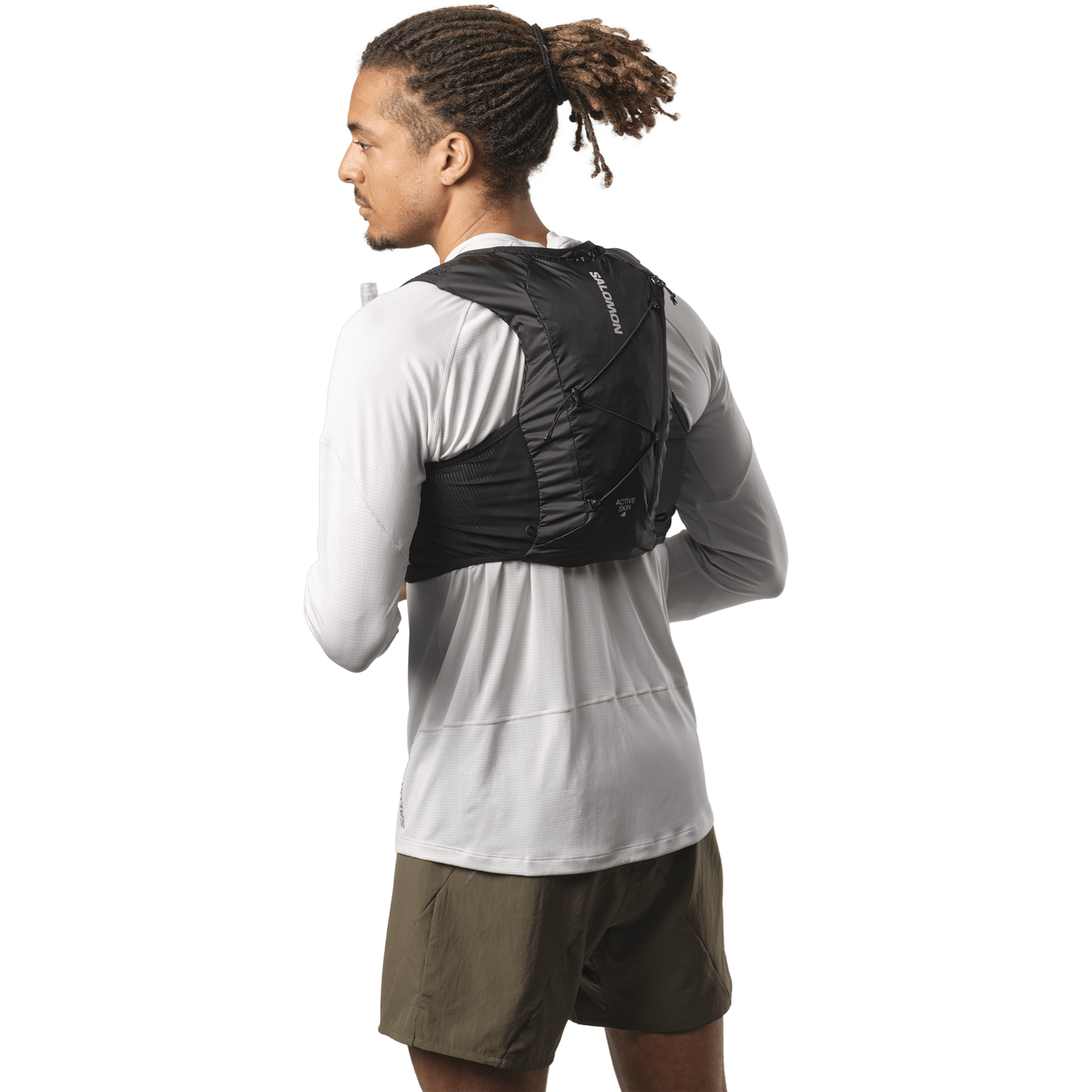 Salomon Mens Active Skin (4L) Hydration Running set Black/Metal